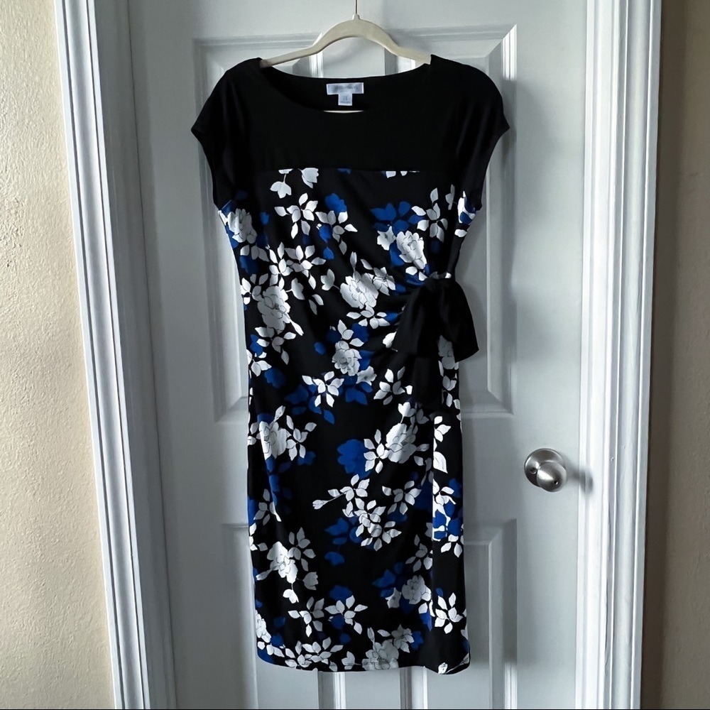 Motherhood Maternity black multicolor floral shift dress